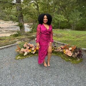 Amanda Uprichard Dress size S Roma Maxi Floral Watercolor Wrap Side‎ Slit Resort